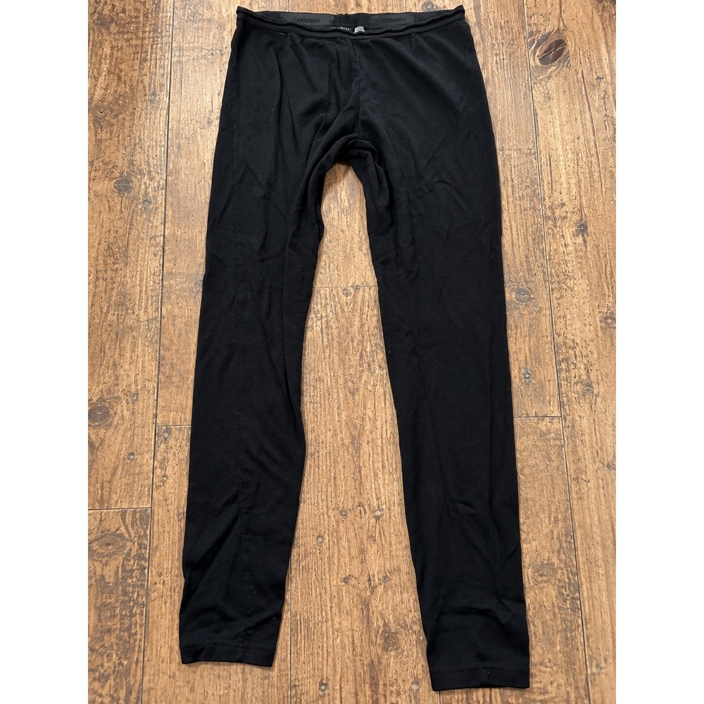 Icebreaker Bodyfit 260 Merino Wool Leggings Black Slim Fit L Thermal Base *READ